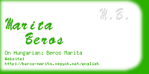 marita beros business card